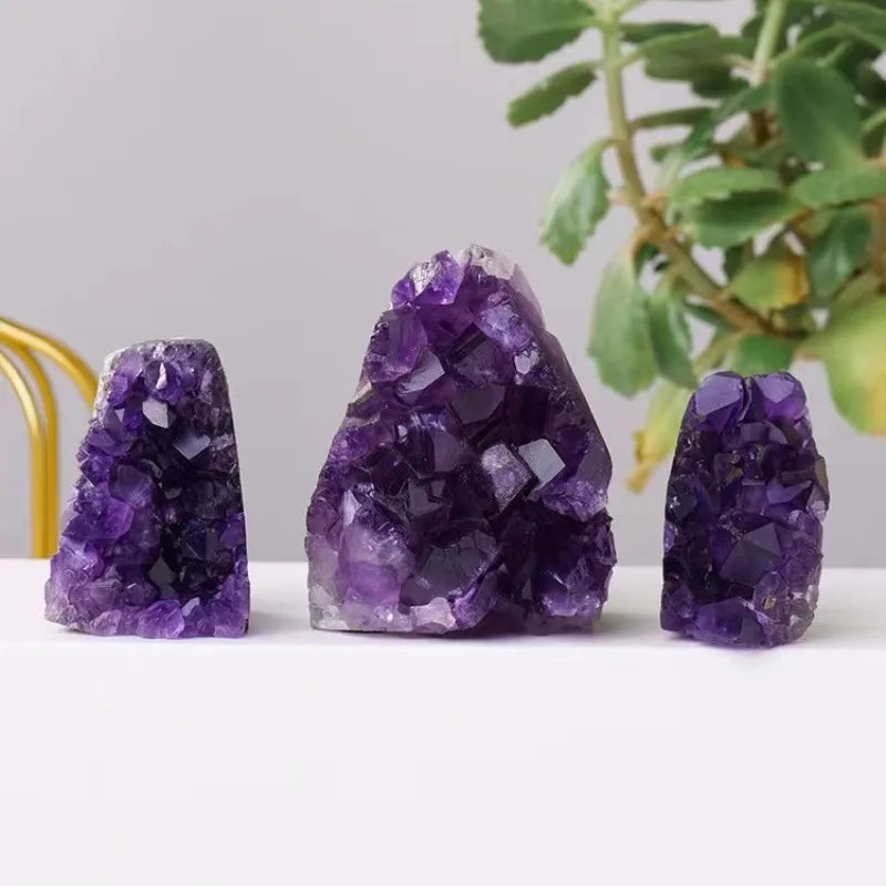Géode d'Améthyste d'Uruguay – Grotte de Cristaux Violets Profonds, de 100 g à 1,5 kg