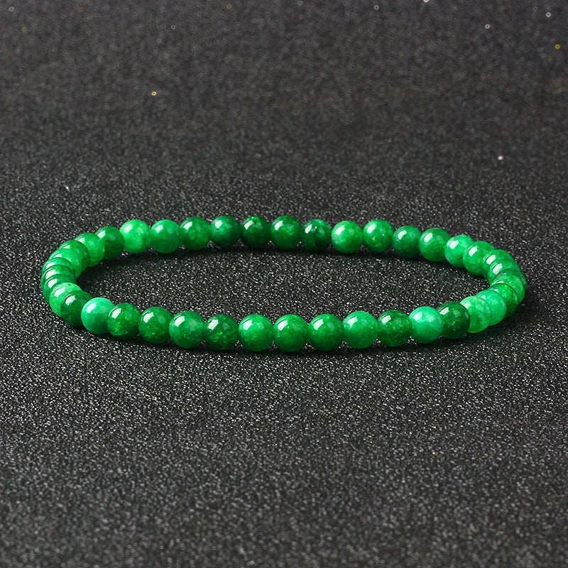 Bracelet Fin en Pierres Naturelles 4 ou 6 mm – 19 Pierres au Choix, Améthyste, Quartz Rose, Onyx…