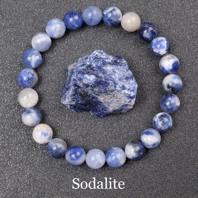 Bracelet Pierre Naturelle au Choix – Obsidienne Dorée, Rhodonite, Unakite et 13 Autres, 6 ou 8 mm