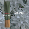 Bâtons d'Encens Sauge Blanche 22 cm – Lots de 25, 135 ou 200 Bâtonnets