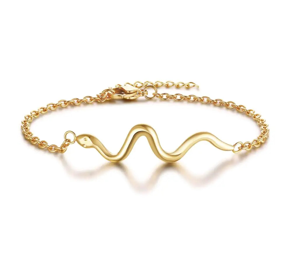 Bracelet Fin en Acier Inoxydable Doré Femme – Breloque Lune, Soleil, Étoile, Cœur, Croix ou Arbre de Vie, Chaîne Réglable 16 à 19,5 cm, Minimaliste, Idée Cadeau