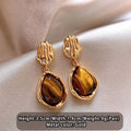 Boucles d'Oreilles Œil de Tigre Dorées – 12 Modèles : Puces, Pendantes, Créoles, Cœurs