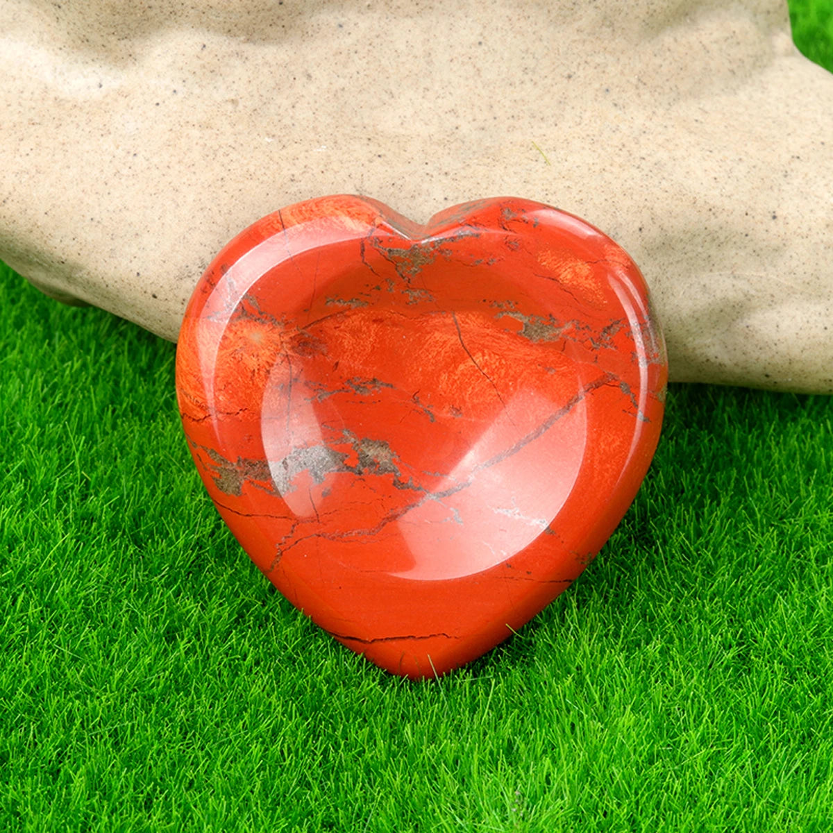 Cœur en Pierre Naturelle Polie 40 mm – Galet à Caresser avec Creux pour le Pouce, 12 Pierres