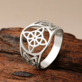 Bague Nœud de Sorcière en Acier Inoxydable Femme et Homme – Nœud Celtique Ajouré, Argenté, Doré ou Noir, Bijou Ésotérique, Idée Cadeau