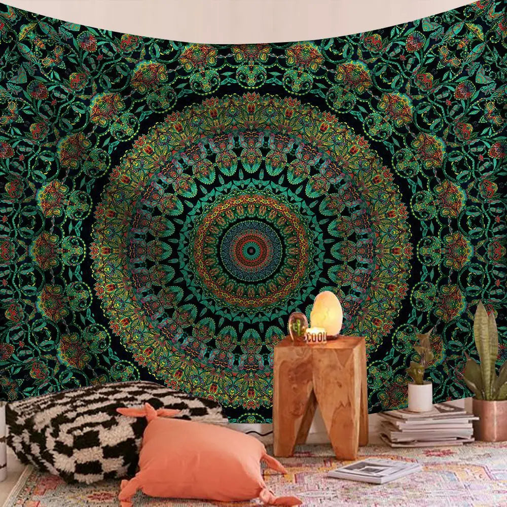 Tenture Murale Mandala Indien – Tapisserie Bohème en Tissu, Décoration Zen et Méditation, Idée Cadeau, 5 Tailles et 16 Motifs