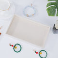 Plateau à Bijoux en Velours Beige – Organisateur Empilable pour Tiroir, Bagues, Bracelets et Boucles d'Oreilles, 9 Modèles de Compartiments