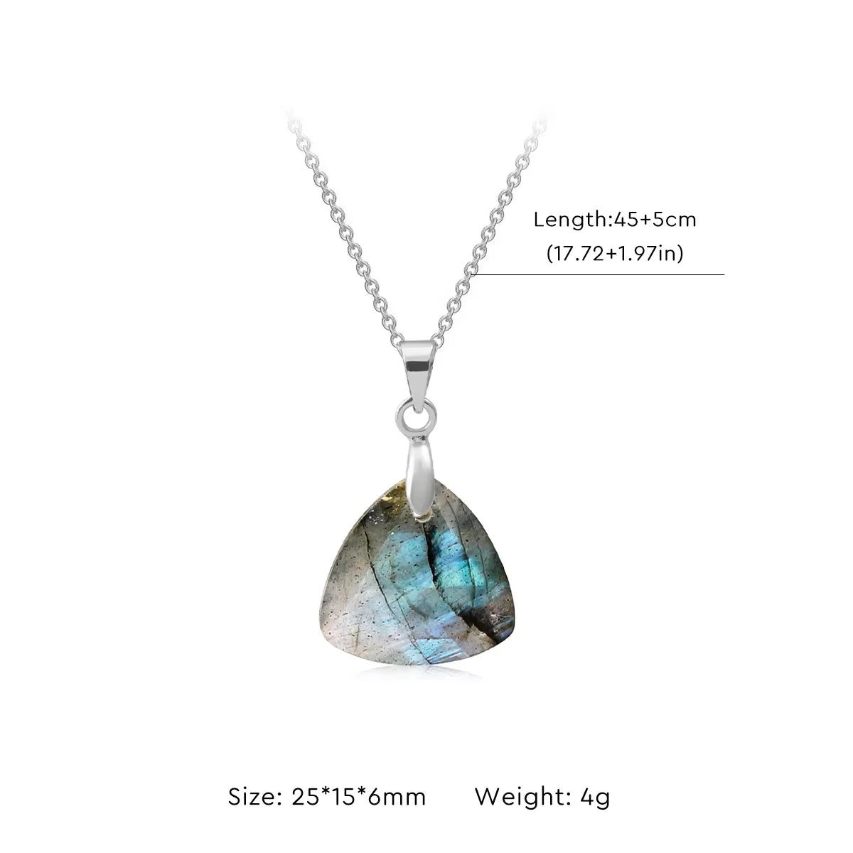 Collier Labradorite Naturelle Forme Libre – Pendentif Doré ou Argenté, 10 Modèles