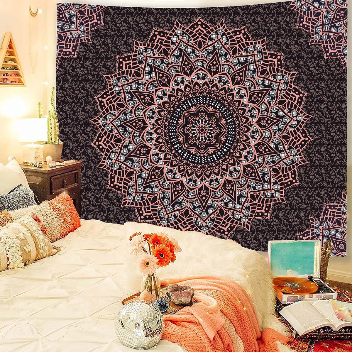 Tenture Murale Mandala Indien – Tapisserie Bohème en Tissu, Décoration Zen et Méditation, Idée Cadeau, 5 Tailles et 16 Motifs