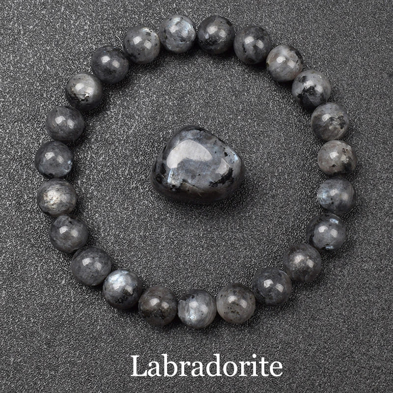 Bracelet Pierre Naturelle au Choix – Obsidienne Dorée, Rhodonite, Unakite et 13 Autres, 6 ou 8 mm