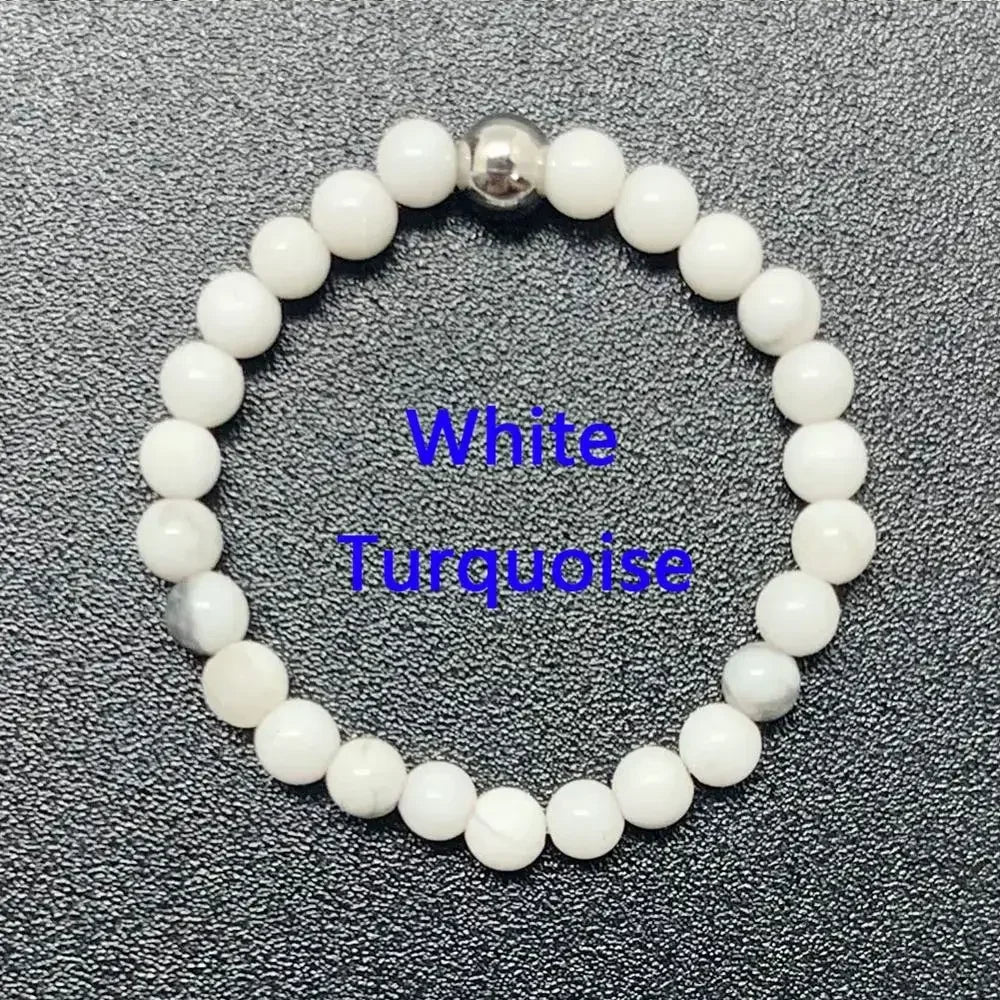Bague Bohème en Perles de Pierre Naturelle 4 mm – Extensible, Perle Dorée ou Argentée, 14 Pierres