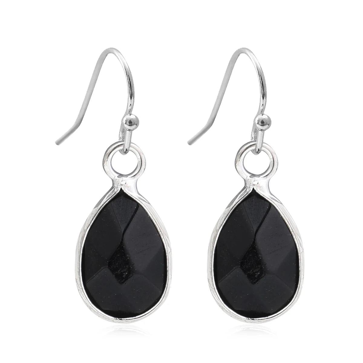 Boucles d'Oreilles Gouttes en Pierre Naturelle – Labradorite, Améthyste, Amazonite…, Doré ou Argenté