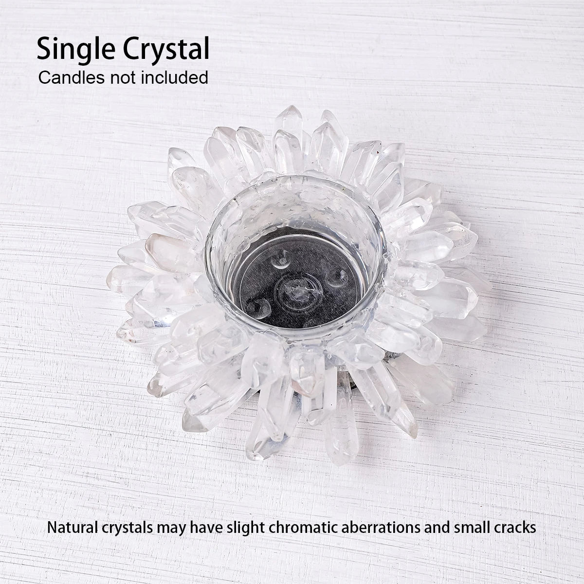 Bougeoir en Pierre Brute Naturelle – Photophore Cristal, Améthyste, Quartz Rose, Pierre de Soleil…