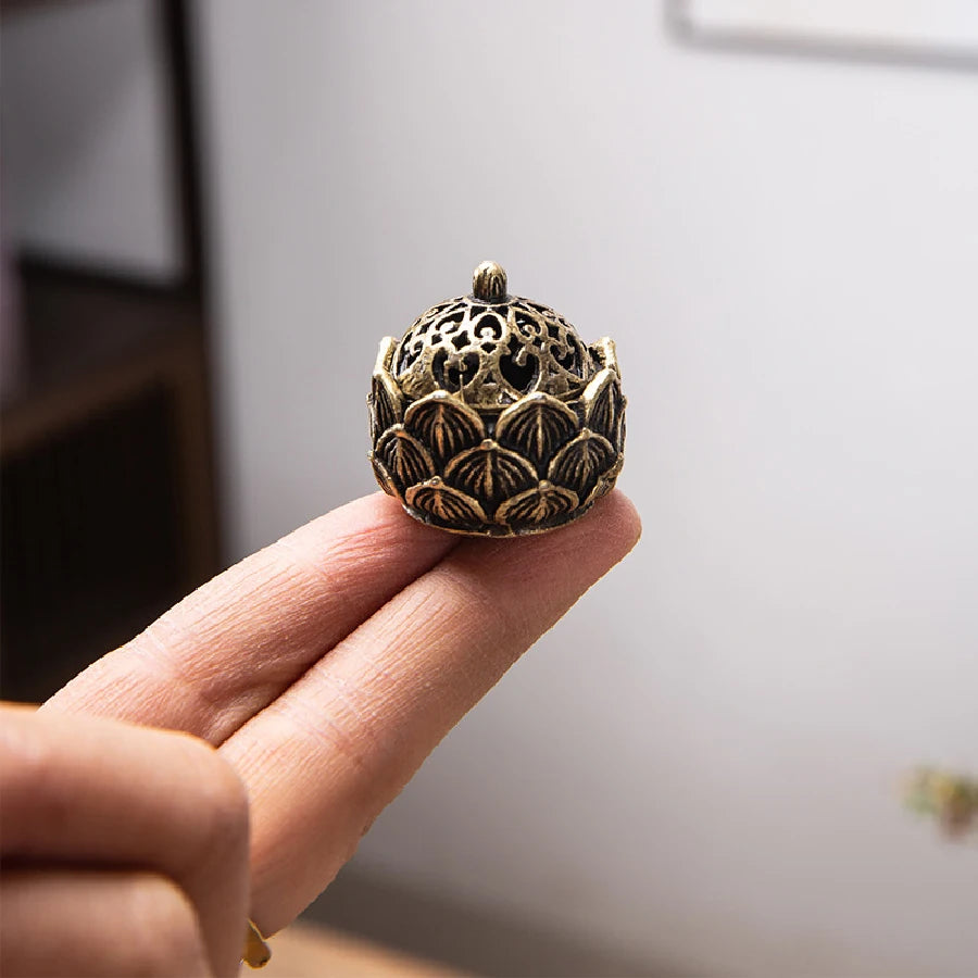 Porte-Encens Fleur de Lotus – Petit Brûleur pour Bâtons et Cônes, Décoration Zen