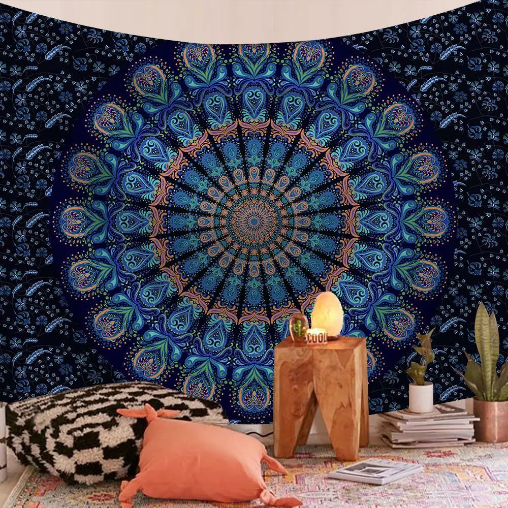 Tenture Murale Mandala Indien – Tapisserie Bohème en Tissu, Décoration Zen et Méditation, Idée Cadeau, 5 Tailles et 16 Motifs