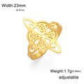 Bague Nœud Celtique Ajustable – Acier Inoxydable Doré ou Argenté, Femme et Homme