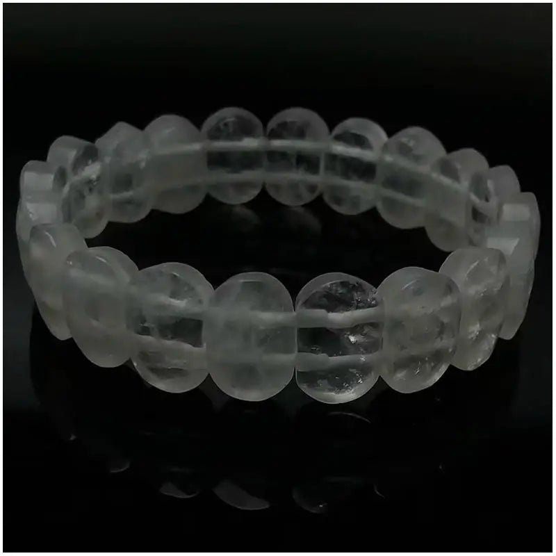 Bracelet Perles Plates Facettées 10 x 14 mm – 15 Pierres au Choix : Œil de Tigre, Améthyste, Lapis…
