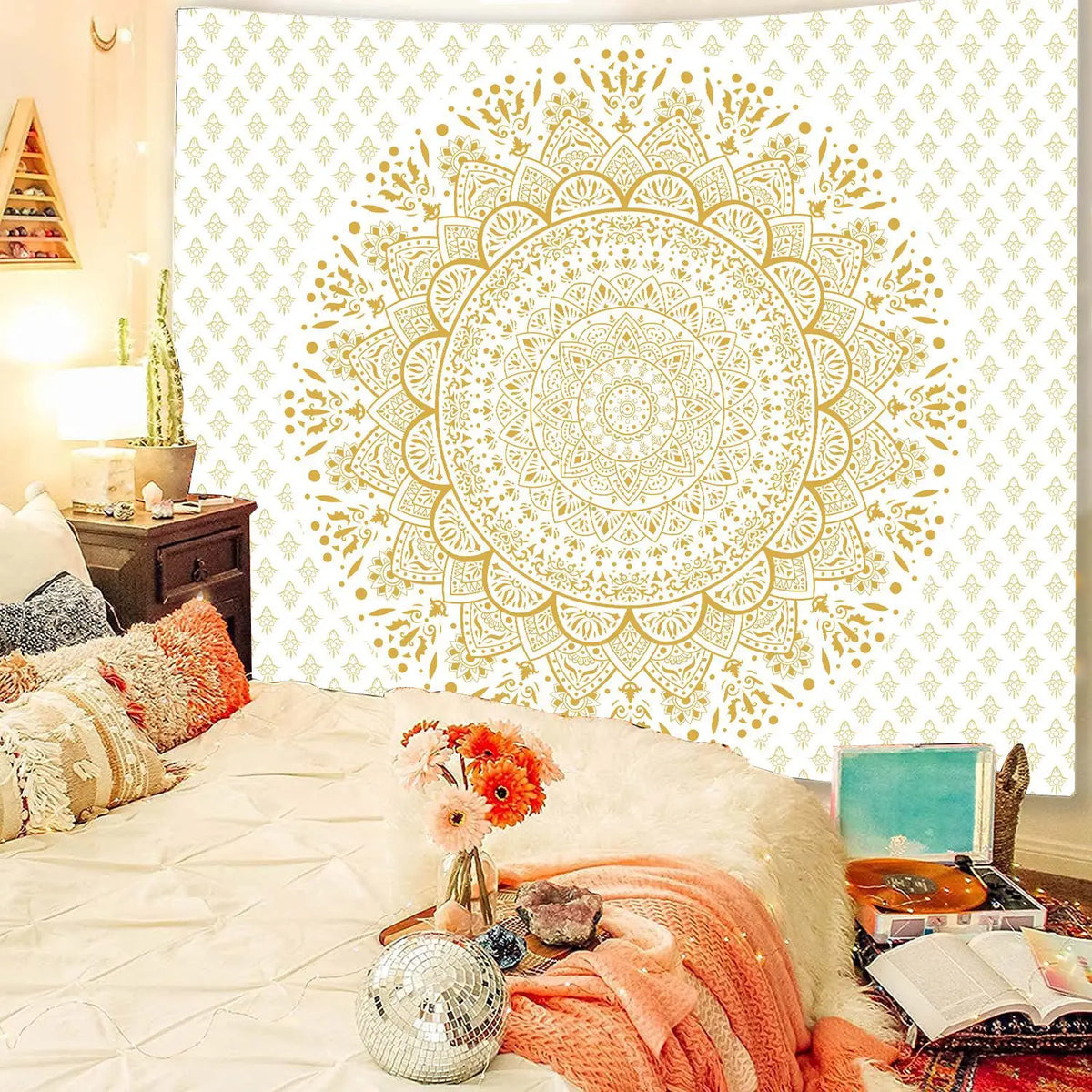 Tenture Murale Mandala Indien – Tapisserie Bohème en Tissu, Décoration Zen et Méditation, Idée Cadeau, 5 Tailles et 16 Motifs