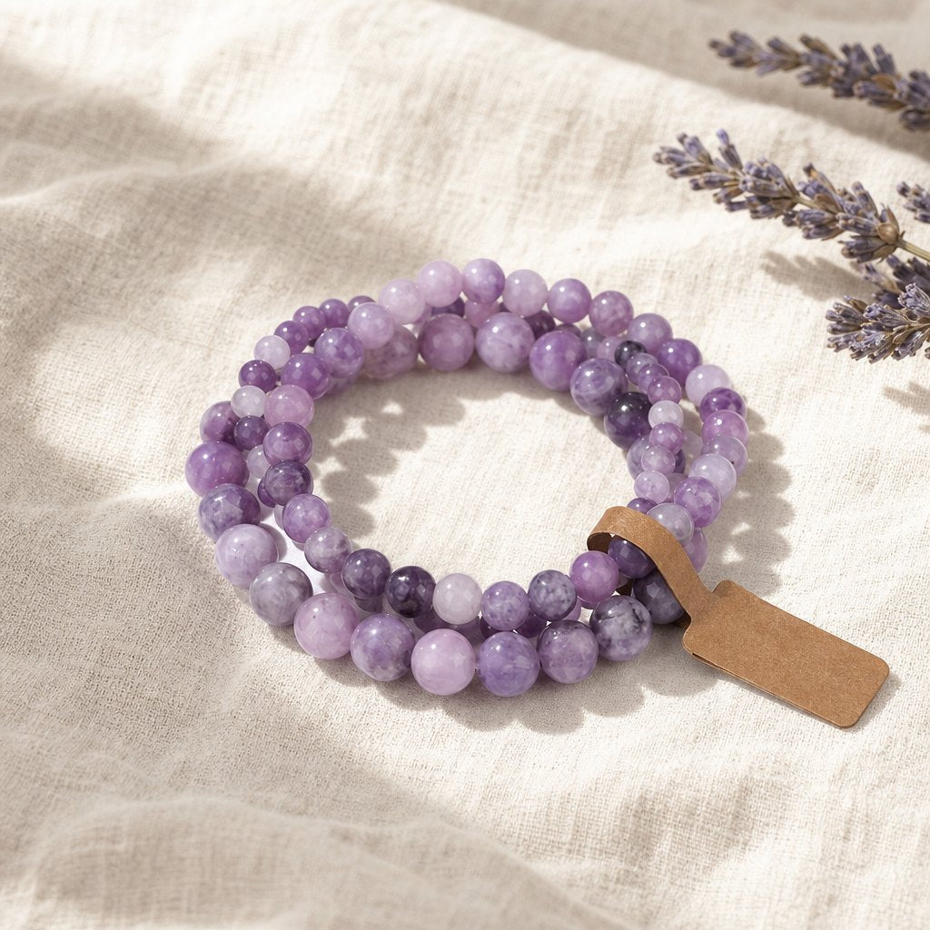 Lot de 3 bracelets en améthyste à accumuler