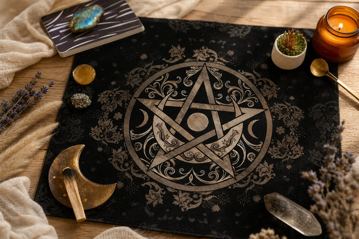 Pentacle et croissants de lune