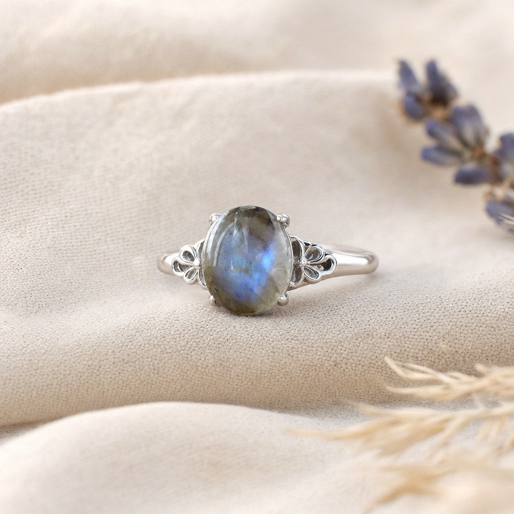 Bague Labradorite Naturelle Femme
