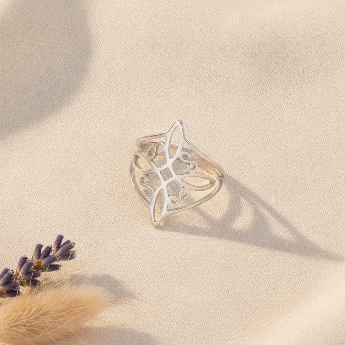 Bague Nœud de Sorcière en Acier Inoxydable Femme et Homme