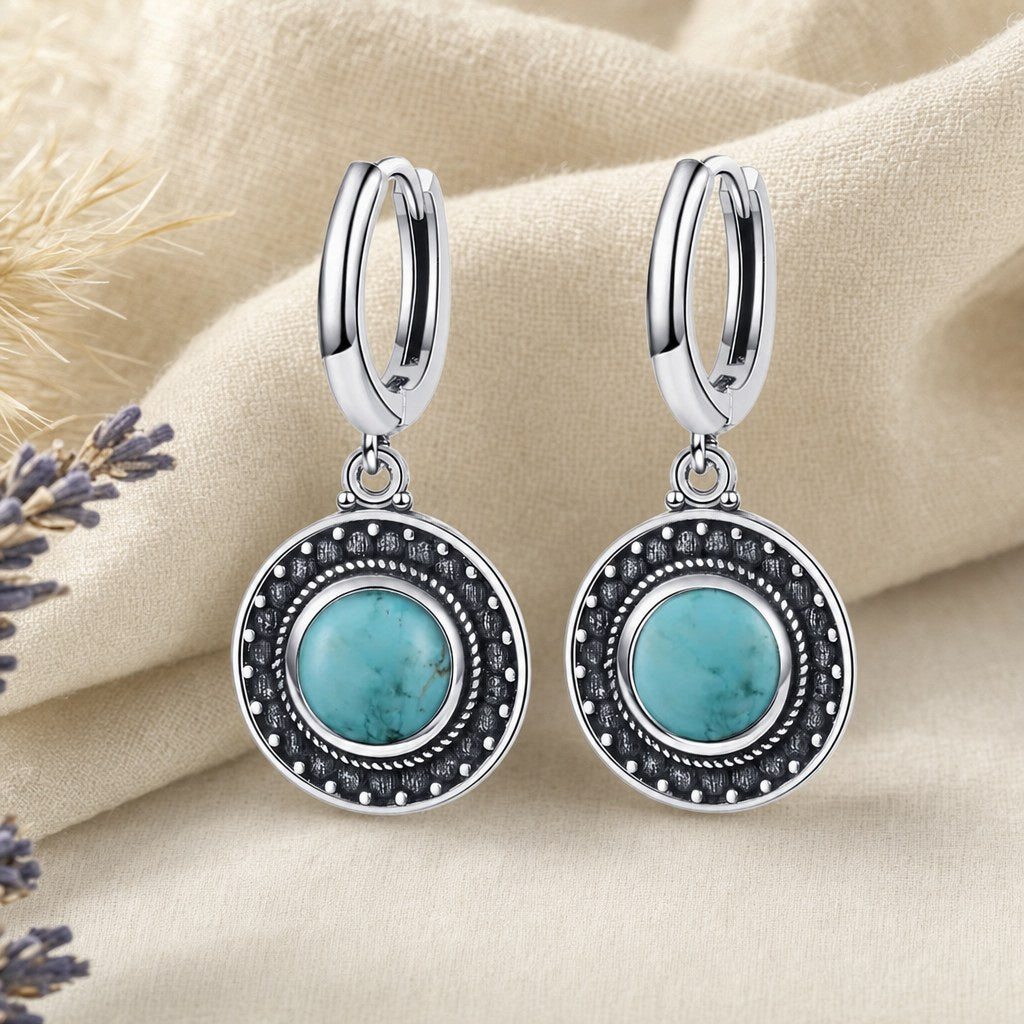 Boucles d'Oreilles Argent 925 Pierre Naturelle Femme