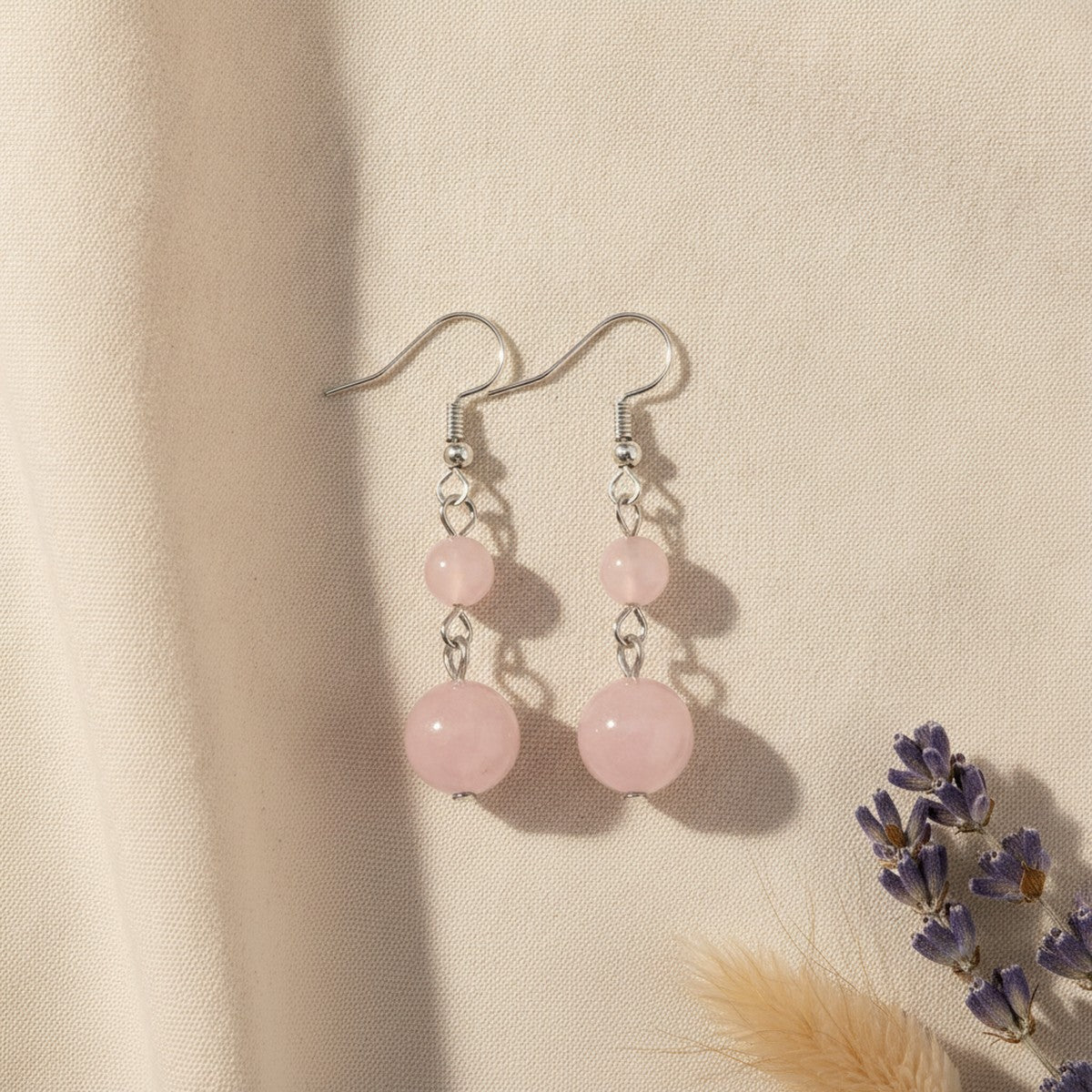 Boucles d'Oreilles Pendantes Pierre Naturelle