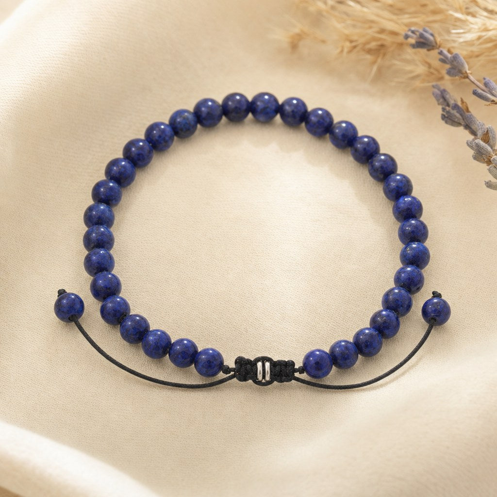 Bracelet Cordon Tressé Pierre Naturelle Réglable