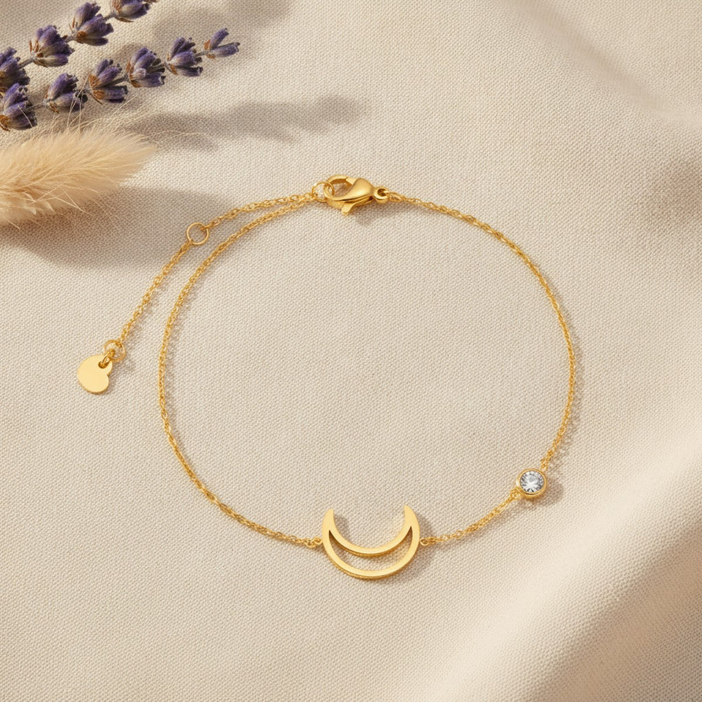 Bracelet Fin en Acier Inoxydable Doré Femme