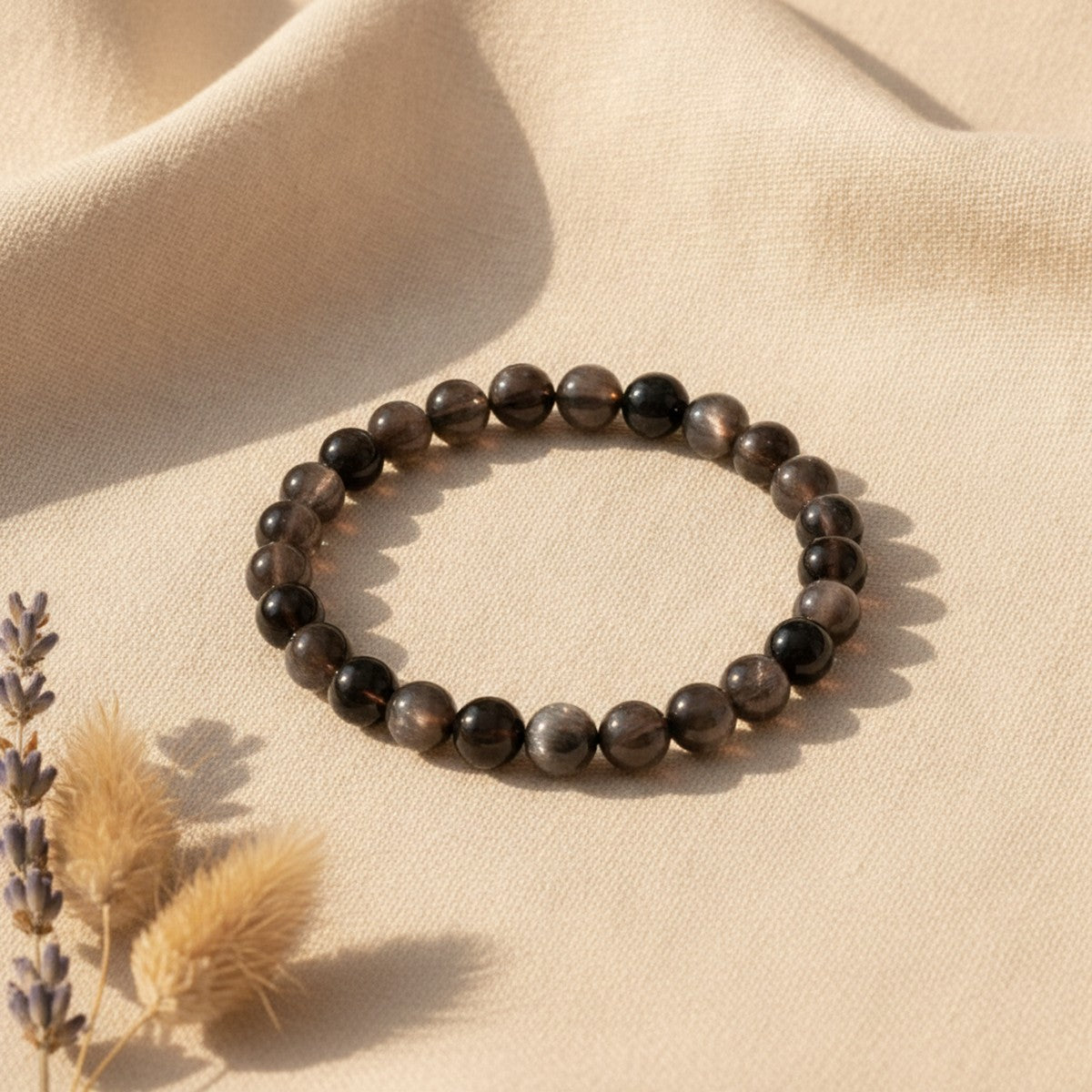 Bracelet Obsidienne Dorée, Argentée ou Arc-en-Ciel