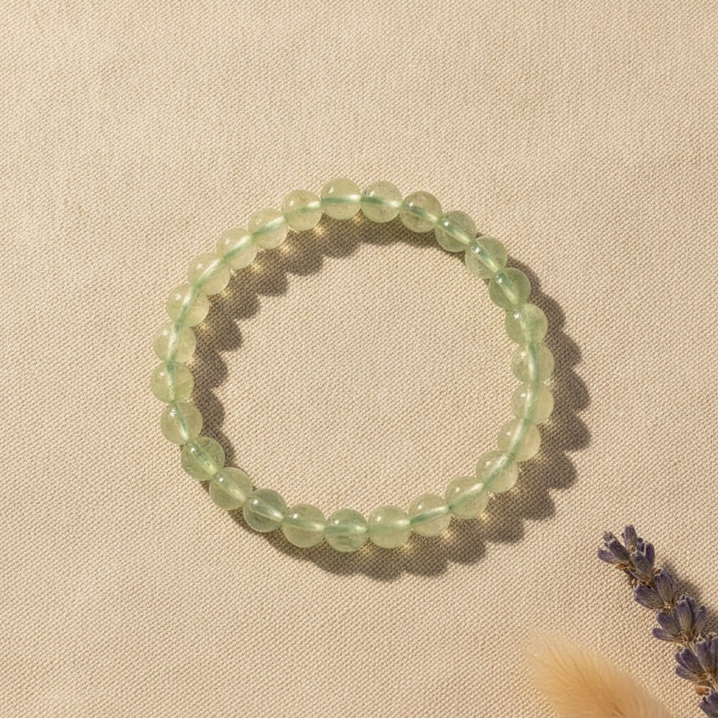Bracelet Préhnite Naturelle Femme
