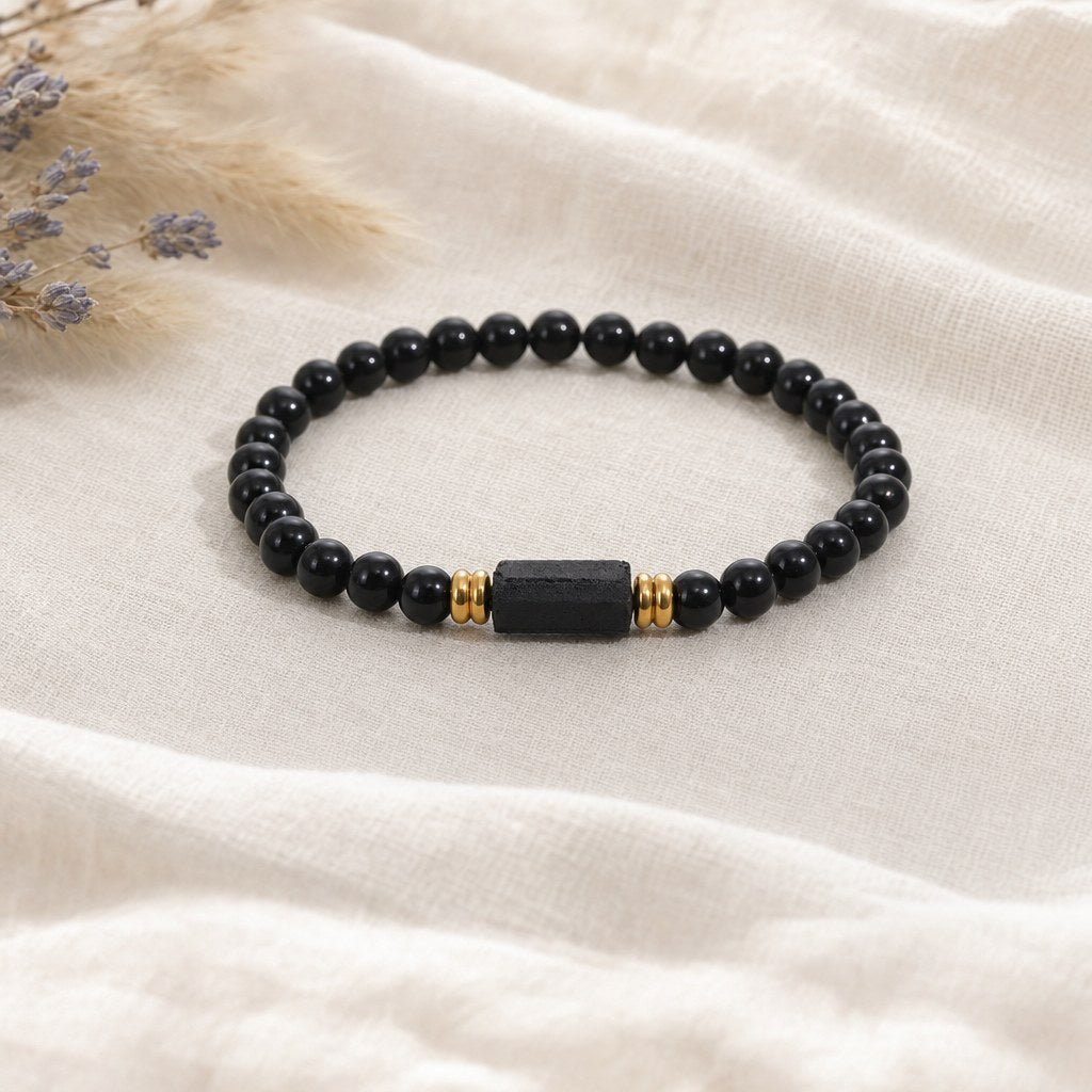 Bracelet Tourmaline Noire Brute Homme et Femme