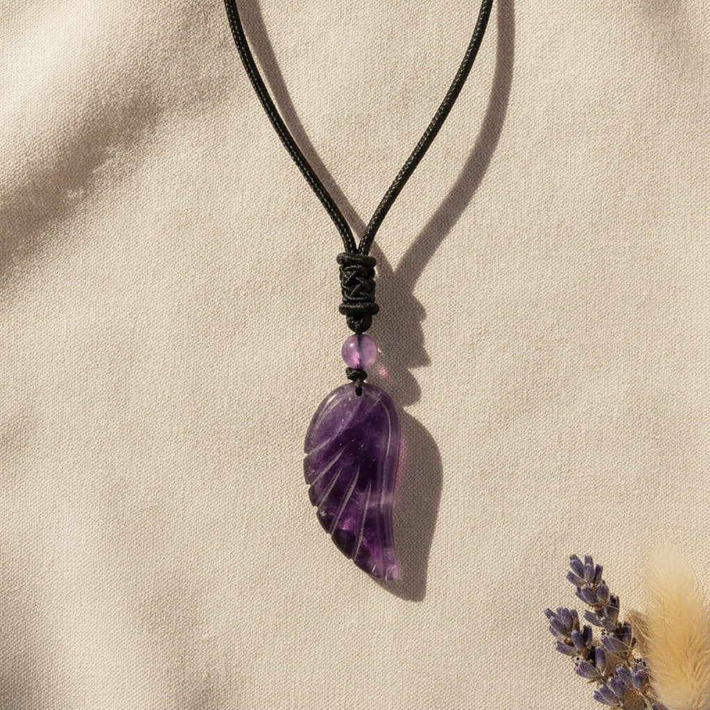 Collier Aile d'Ange en Pierre Naturelle Femme