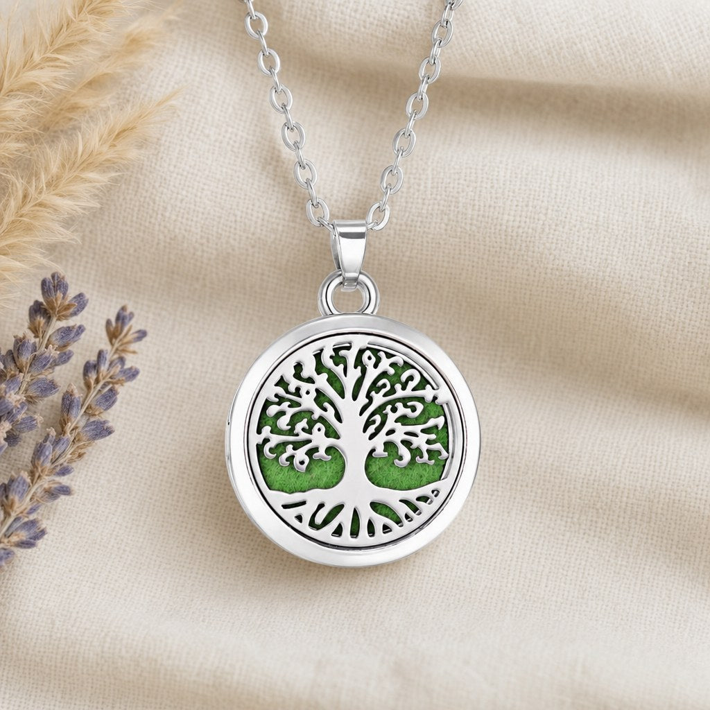 Collier Diffuseur d'Huiles Essentielles en Acier