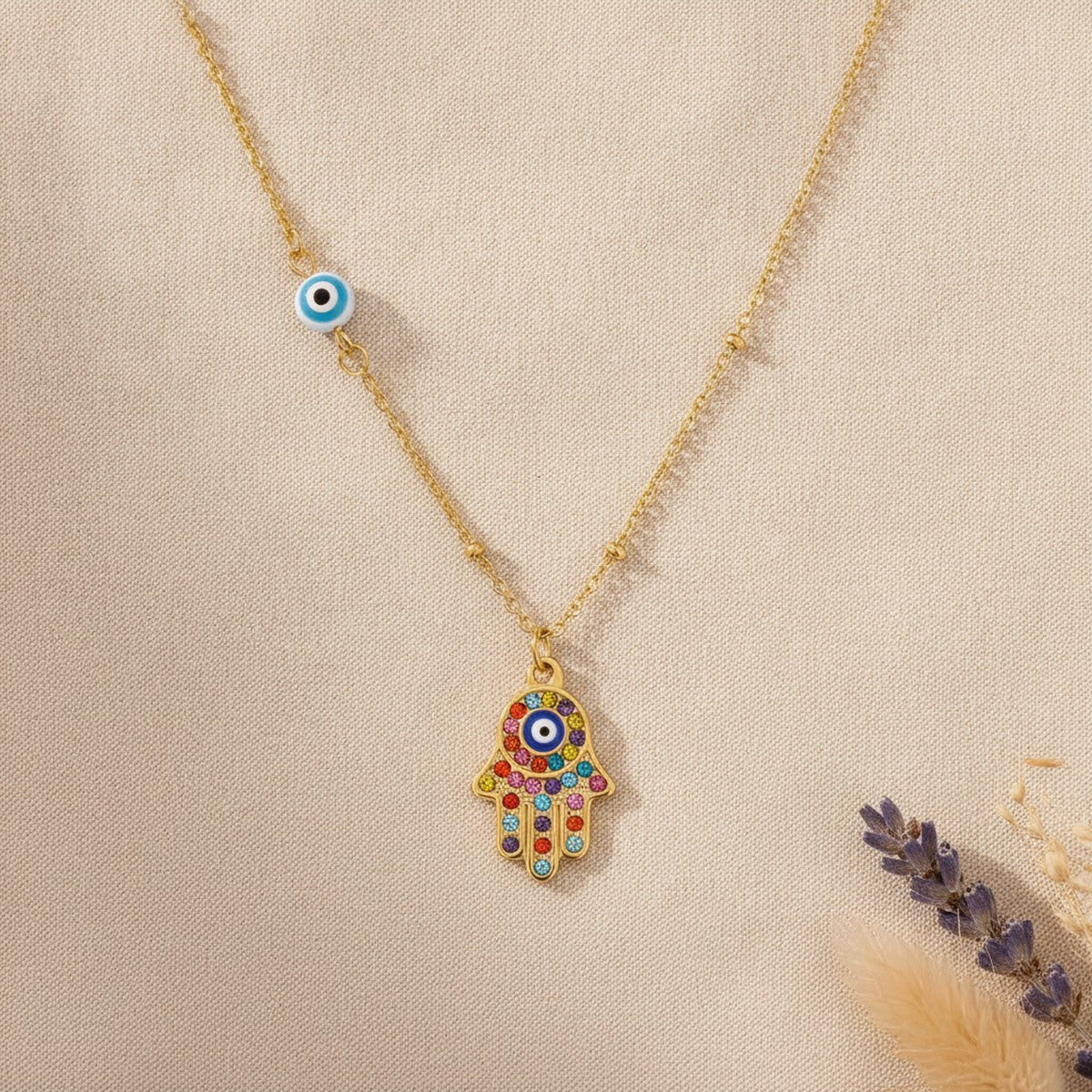 Collier Main de Fatma et Œil Turc