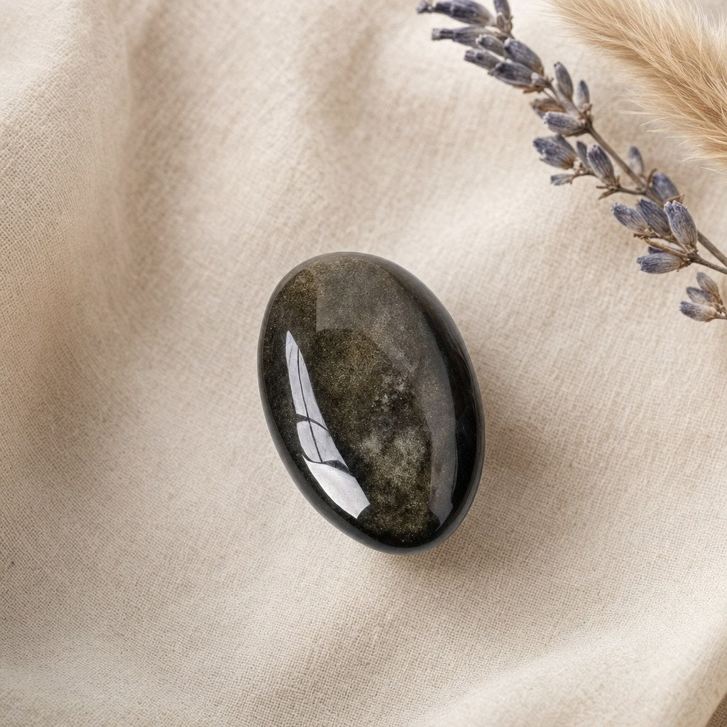 Galet en Obsidienne Dorée Naturelle