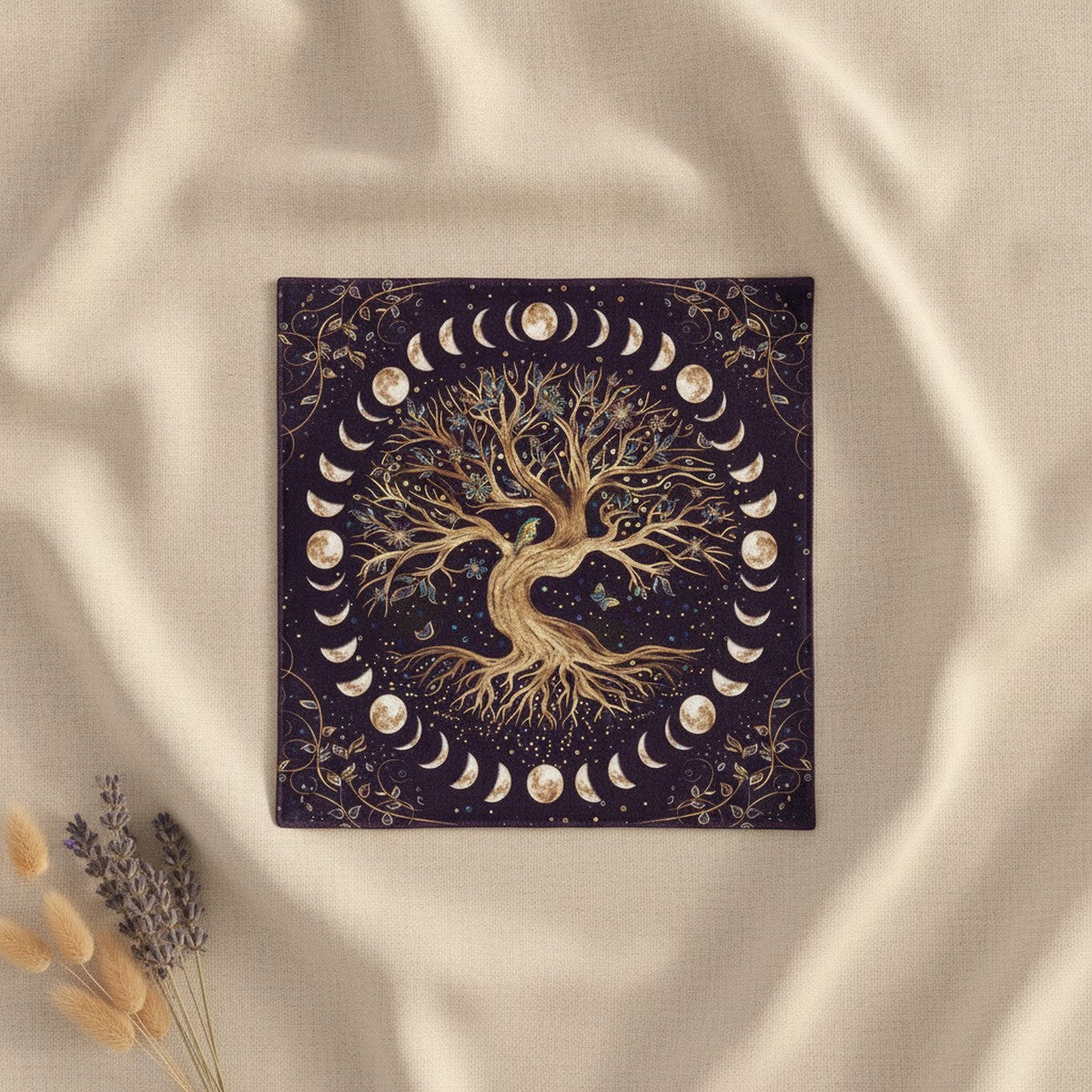 Nappe de Tarot Arbre de Vie en Velours