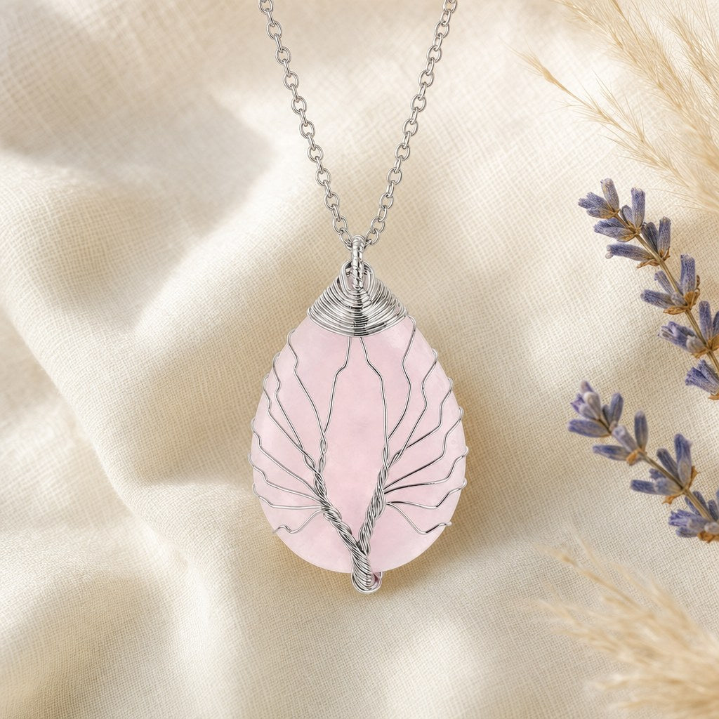 Pendentif Arbre de Vie Pierre Naturelle