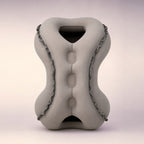 Oreiller de sieste gonflable vu de face, coussins ronds en relief