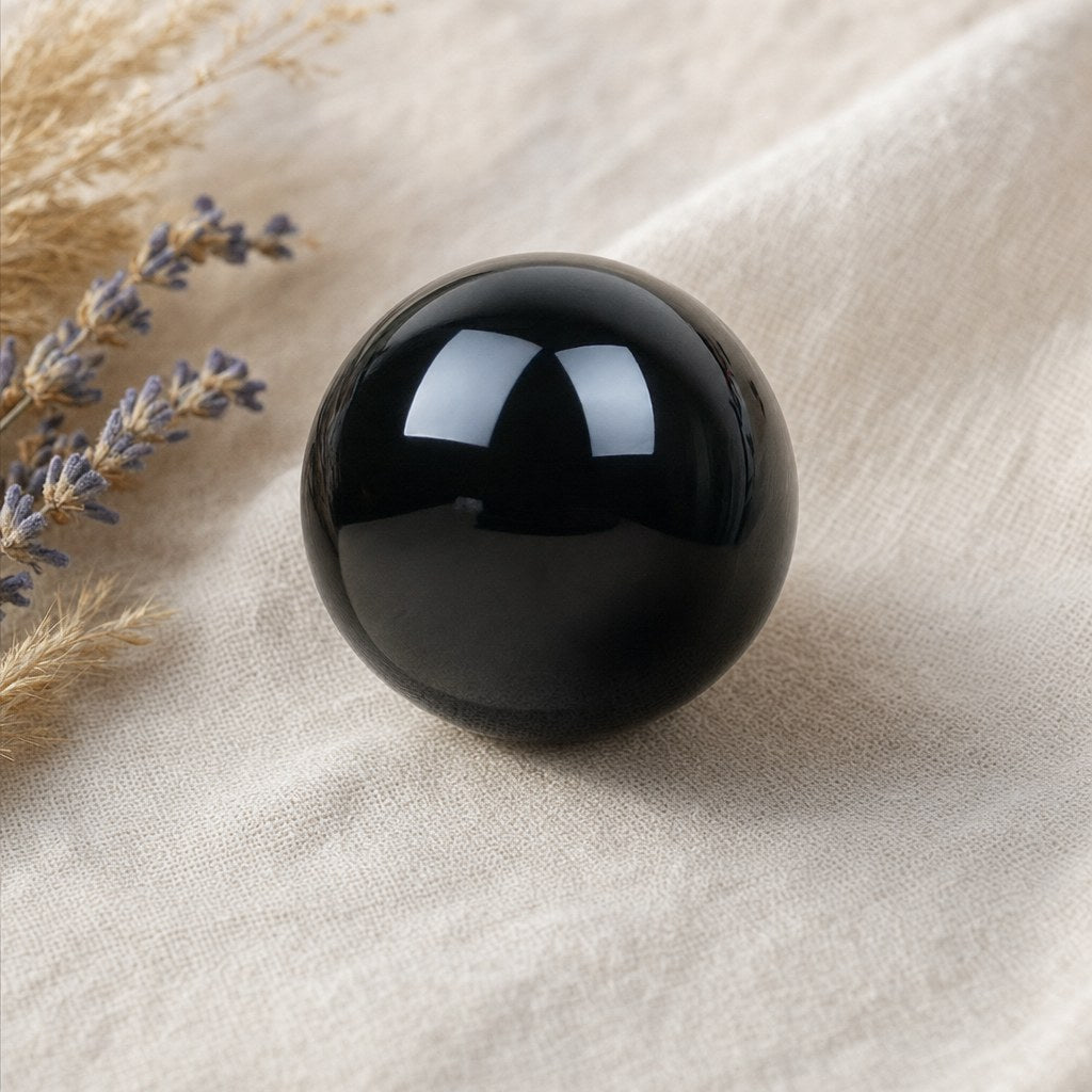 Sphère en Obsidienne Noire Naturelle