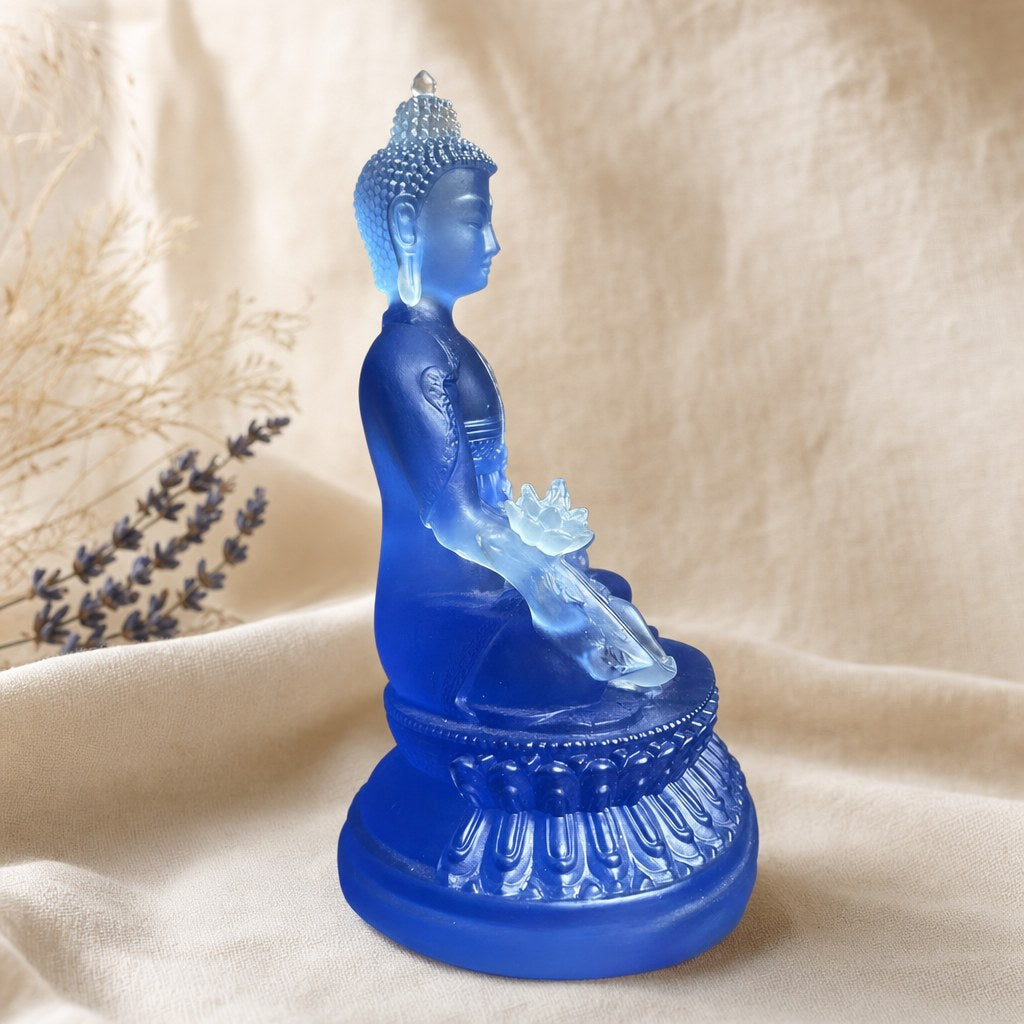 Statue Bouddha de Médecine Bleu